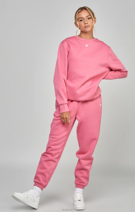 Frauen SikSilk Rosa Essential-Sweatshirt Bekleidung J0NL103