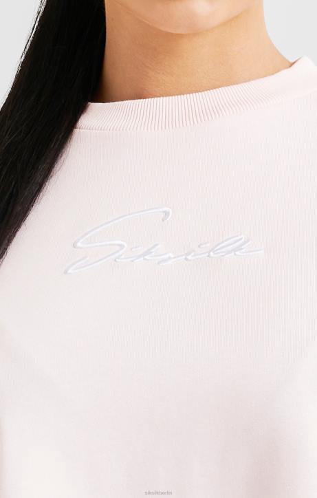 Frauen SikSilk Rosafarbenes Signature-Sweatshirt Bekleidung J0NL83
