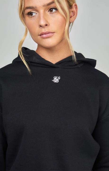 Frauen SikSilk Schwarzer, unverzichtbarer Kapuzenpullover zum Überziehen Bekleidung J0NL99