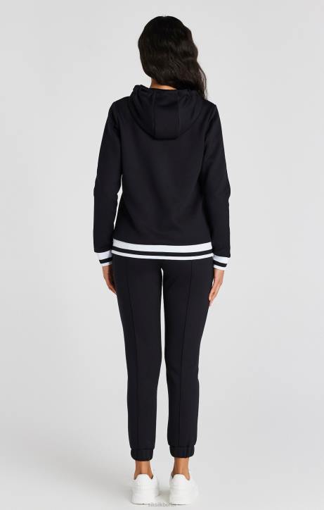 Frauen SikSilk Schwarzes Basketball-Trainingsoberteil Bekleidung J0NL109