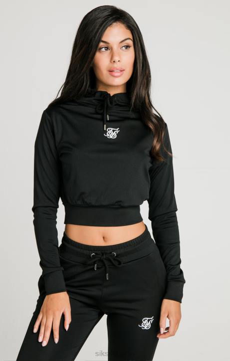 Frauen SikSilk Schwarzes Essential-Trainingsoberteil Bekleidung J0NL97