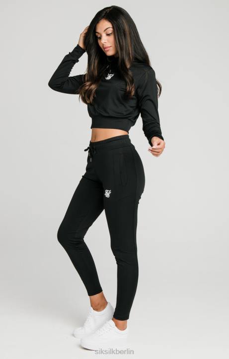 Frauen SikSilk Schwarzes Essential-Trainingsoberteil Bekleidung J0NL97