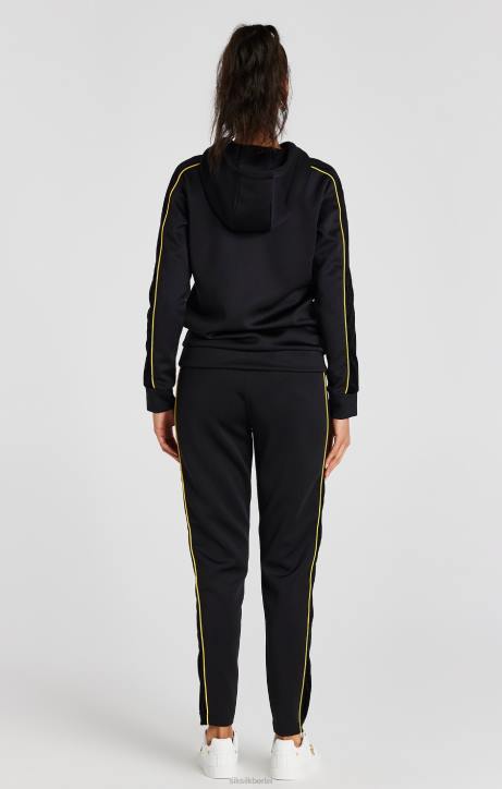 Frauen SikSilk Schwarzes Trainingsoberteil Bekleidung J0NL106