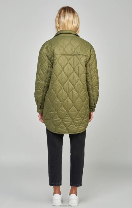 Frauen SikSilk Leichte, khakifarbene Steppjacke Bekleidung J0NL126