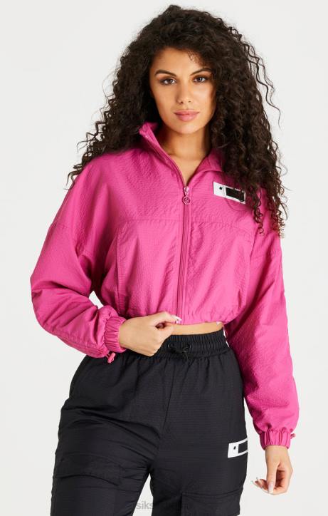 Frauen SikSilk Rosa kurze, geraffte Jacke Bekleidung J0NL134