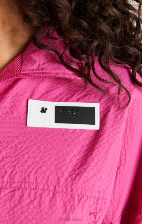 Frauen SikSilk Rosa kurze, geraffte Jacke Bekleidung J0NL134