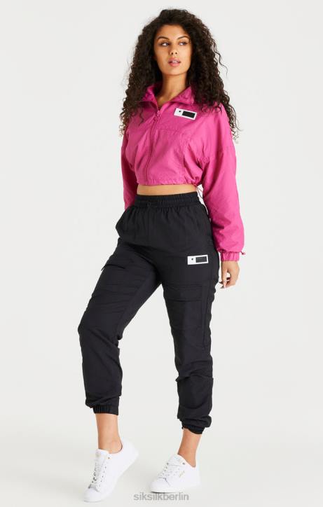 Frauen SikSilk Rosa kurze, geraffte Jacke Bekleidung J0NL134