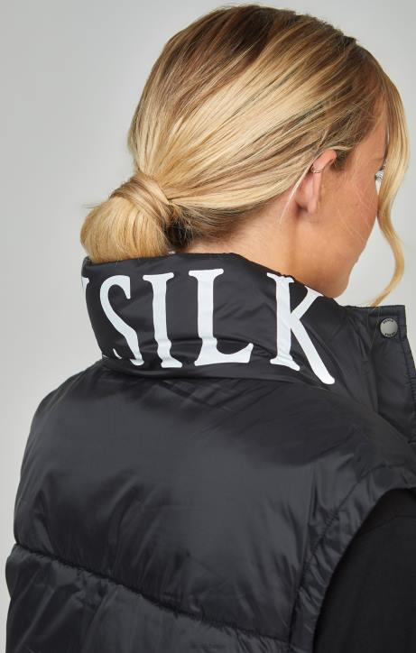 Frauen SikSilk schwarze Kurzweste Bekleidung J0NL132