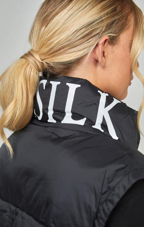 Frauen SikSilk schwarze Kurzweste Bekleidung J0NL132