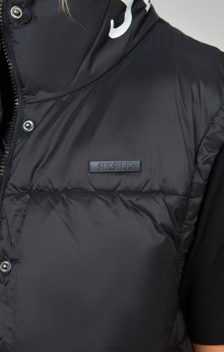 Frauen SikSilk schwarze Kurzweste Bekleidung J0NL132
