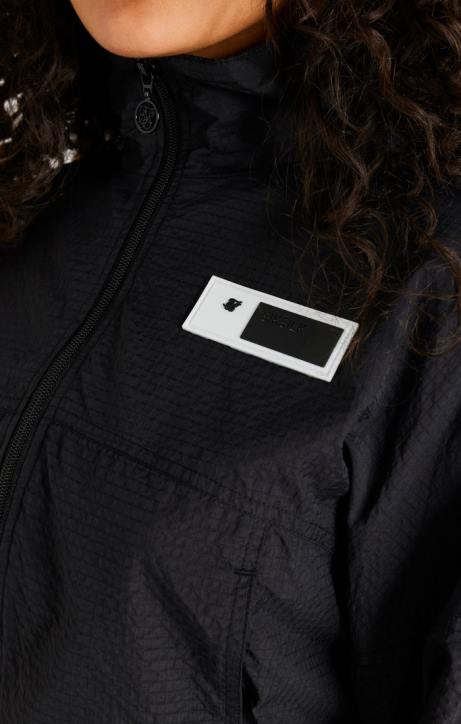 Frauen SikSilk schwarze, kurze, geraffte Jacke Bekleidung J0NL139