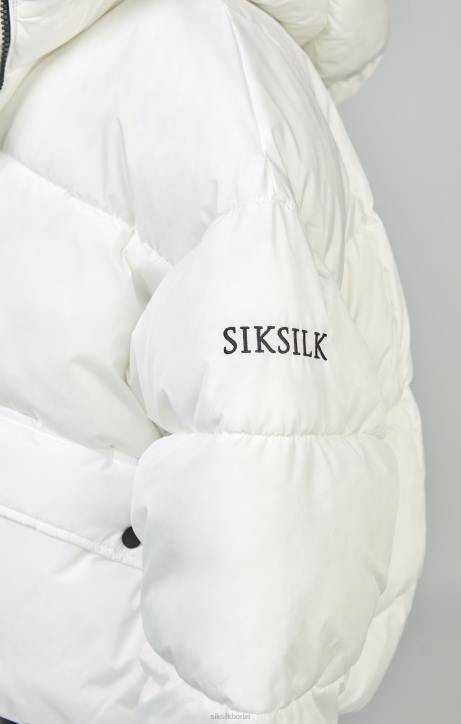Frauen SikSilk weißer, übergroßer, wattierter Mantel Bekleidung J0NL125