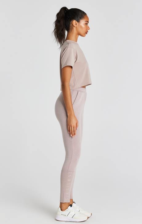 Frauen SikSilk Verwaschenes rosa Crop-T-Shirt Bekleidung J0NL34