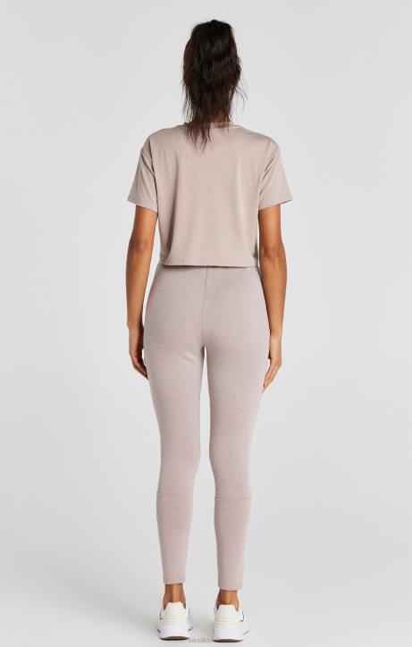 Frauen SikSilk Verwaschenes rosa Crop-T-Shirt Bekleidung J0NL34