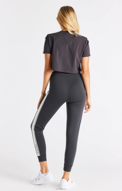 Frauen SikSilk graues Crop-T-Shirt Bekleidung J0NL30