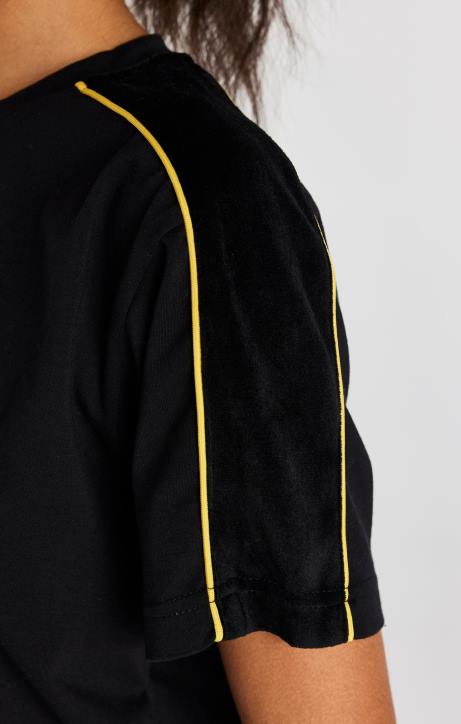 Frauen SikSilk schwarzes T-Shirt Bekleidung J0NL49