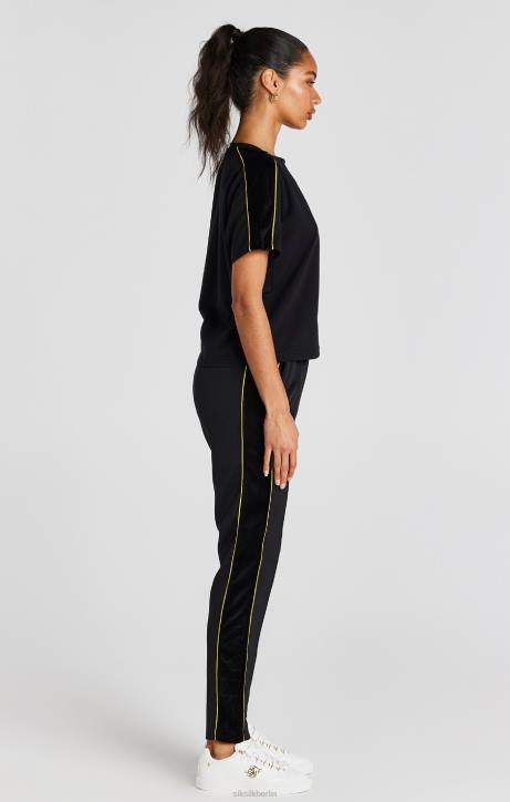 Frauen SikSilk schwarzes T-Shirt Bekleidung J0NL49