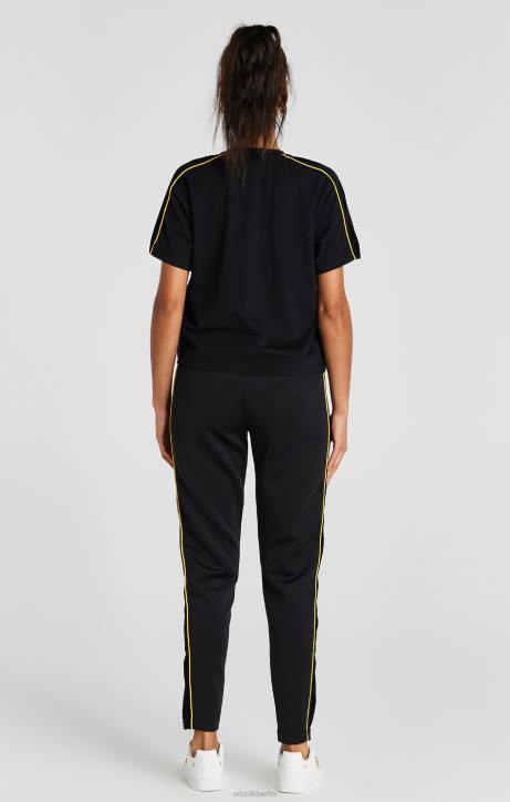 Frauen SikSilk schwarzes T-Shirt Bekleidung J0NL49