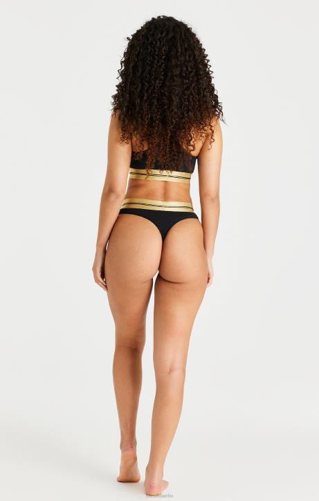 Frauen SikSilk Schwarzes Racerback-Bralette Bekleidung J0NL207