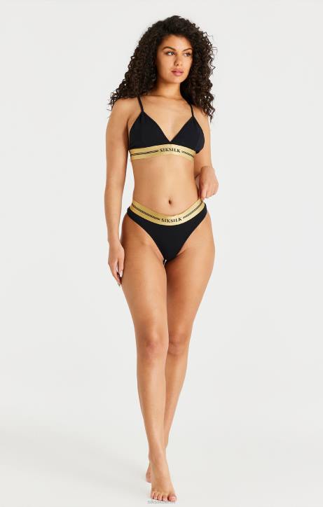 Frauen SikSilk Schwarzes Triangel-Bralette Bekleidung J0NL206