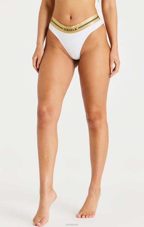 Frauen SikSilk Schwarzer, weißer und grauer Tanga im 3er-Pack Bekleidung J0NL210