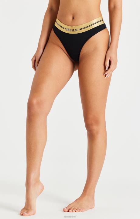 Frauen SikSilk Schwarzer, weißer und grauer Tanga im 3er-Pack Bekleidung J0NL210