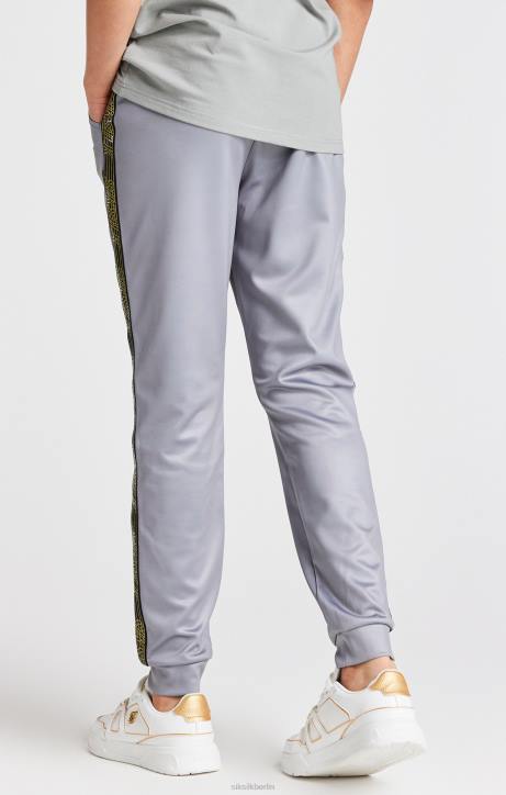 Jungen SikSilk Graue Jogginghose mit Streifen Bekleidung J0NL303
