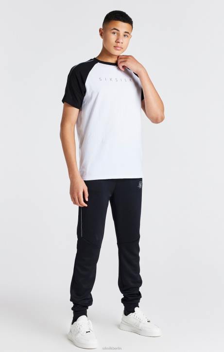 Jungen SikSilk Schwarze Poly-Jogginghose Bekleidung J0NL304
