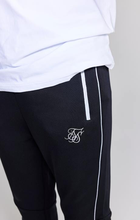 Jungen SikSilk Schwarze Poly-Jogginghose Bekleidung J0NL304
