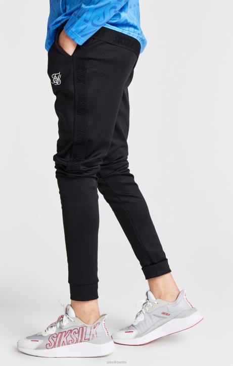 Jungen SikSilk Schwarze Skinny-Fit-Jogginghose Bekleidung J0NL302