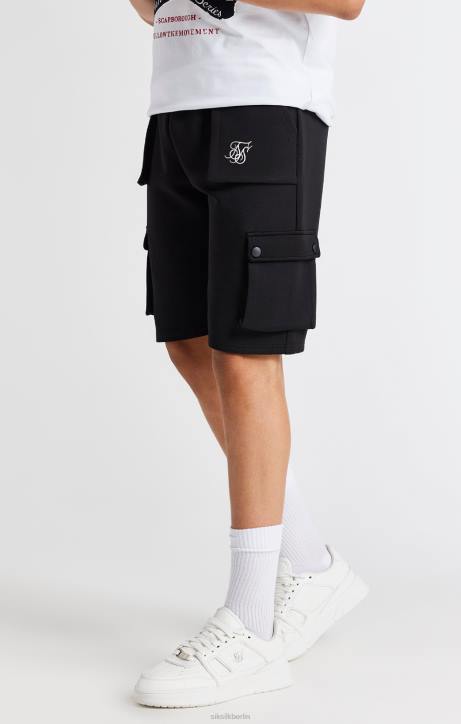 Jungen SikSilk Schwarze Cargo-Shorts Bekleidung J0NL315