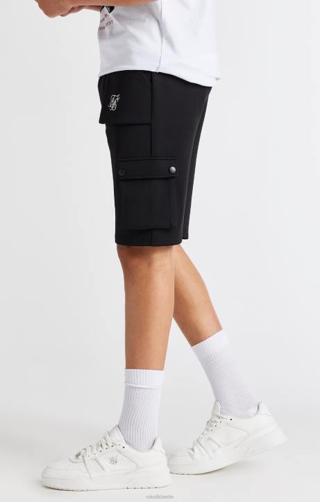 Jungen SikSilk Schwarze Cargo-Shorts Bekleidung J0NL315