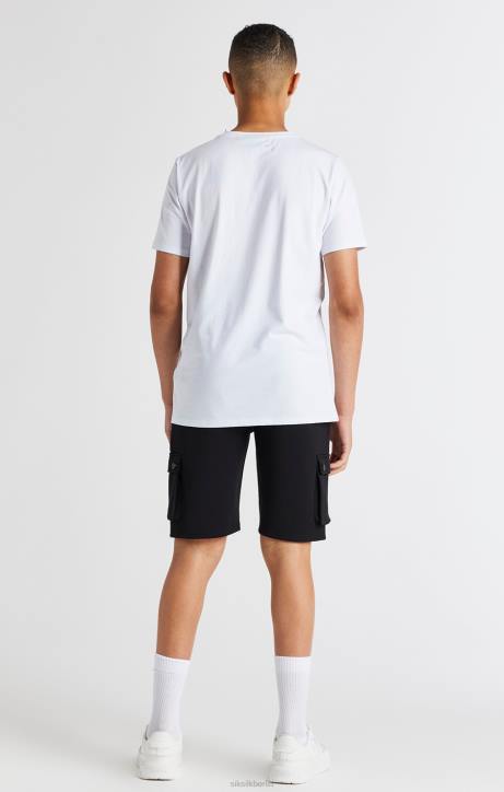 Jungen SikSilk Schwarze Cargo-Shorts Bekleidung J0NL315