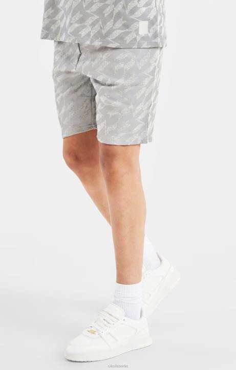 Jungen SikSilk x Messi Silver Print Short – Graumeliert Bekleidung J0NL311
