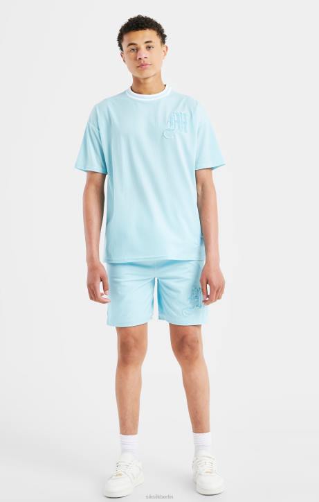 Jungen SikSilk x Shorts mit lockerer Passform und Messi-Logo – Blau Bekleidung J0NL313