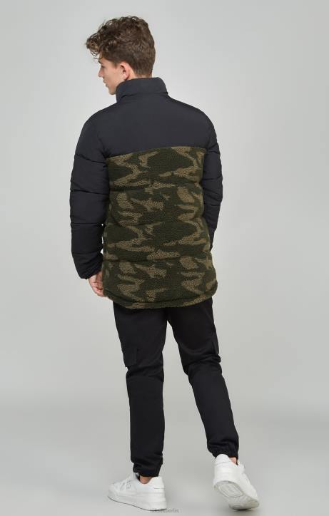 Jungen SikSilk Pufferjacke aus Borg-Camouflage Bekleidung J0NL297