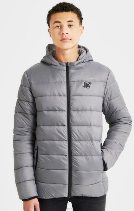 Jungen SikSilk graue wendbare Luftpolsterjacke Bekleidung J0NL298