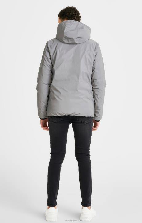Jungen SikSilk graue wendbare Luftpolsterjacke Bekleidung J0NL298