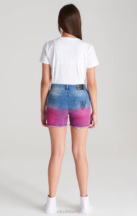Mädchen SikSilk Blaue Dip-Dye-Denim-Shorts Bekleidung J0NL356