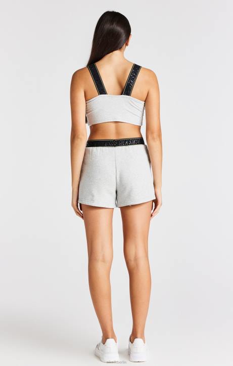 Mädchen SikSilk Grau melierte Läufershorts mit Band Bekleidung J0NL360