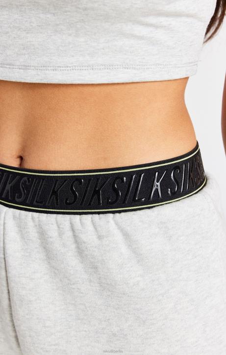 Mädchen SikSilk Grau melierte Läufershorts mit Band Bekleidung J0NL360