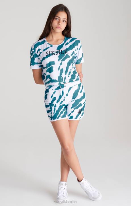 Mädchen SikSilk Weiße Batik-Shorts Bekleidung J0NL358