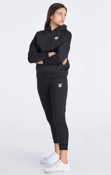 Mädchen SikSilk Schwarzer Essentials-Kapuzenpullover zum Überziehen Bekleidung J0NL335