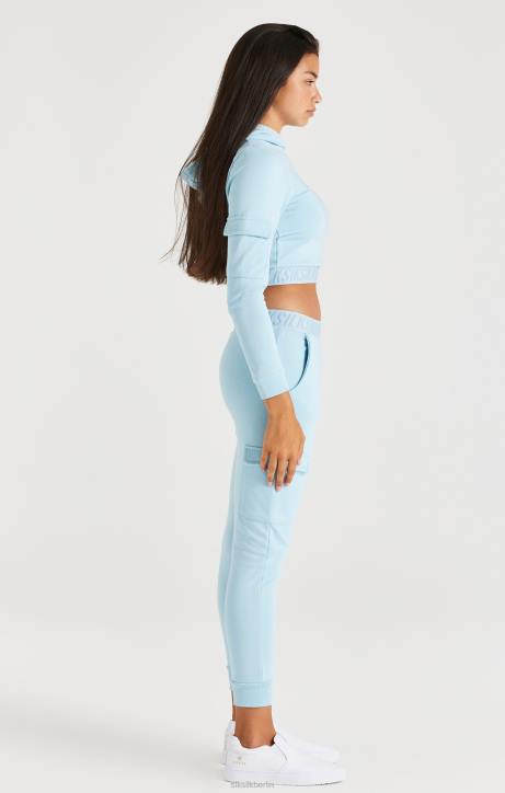 Mädchen SikSilk Verklebte Cargo-Dachhaube – blau Bekleidung J0NL328