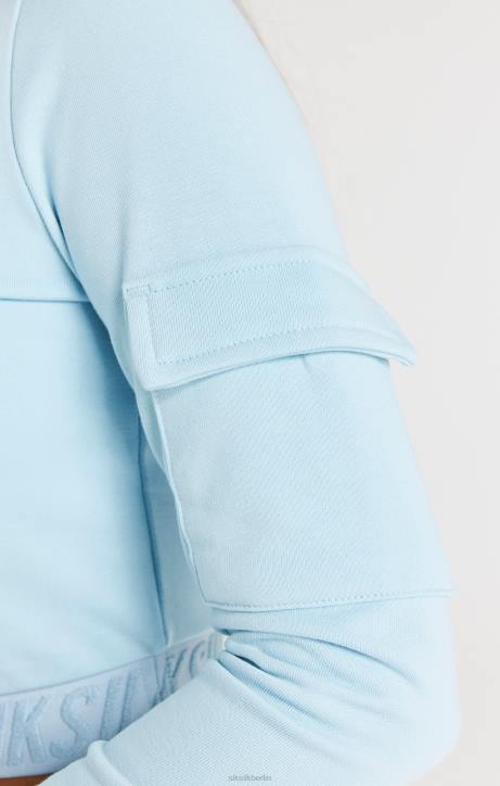 Mädchen SikSilk Verklebte Cargo-Dachhaube – blau Bekleidung J0NL328
