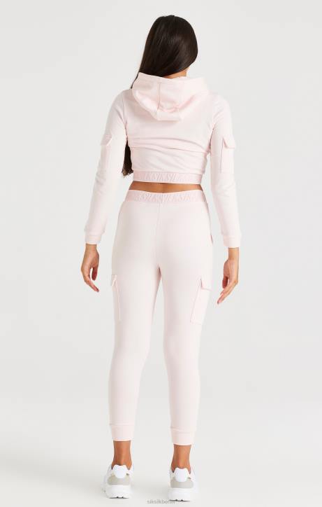 Mädchen SikSilk Verklebte Cargo-Kapuze – rosa Bekleidung J0NL331