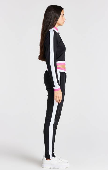 Mädchen SikSilk schwarze Retro-Jacke Bekleidung J0NL341