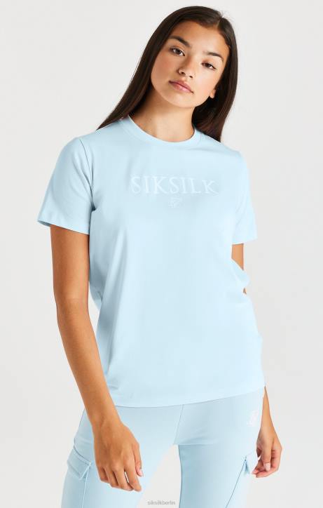Mädchen SikSilk Marken-T-Shirt – blau Bekleidung J0NL319