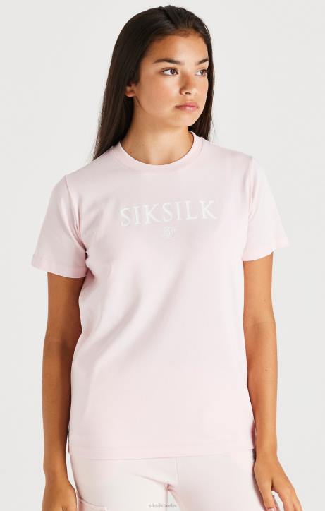 Mädchen SikSilk Marken-T-Shirt – rosa Bekleidung J0NL317