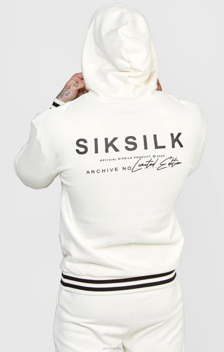 Männer SikSilk Ecrufarbene Jogginghose mit gestreiftem Bund Bekleidung J0NL519